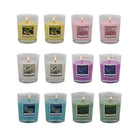 Set of 12 Scented Candles with 6 Fragrances, Natural Soy Wax Votive Candles for Party Dinner Yoga and Mother's Day Gift, Relaxing Gifts and Self Care Gifts