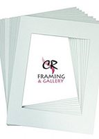 CR Framing, Pack Of White 10 Acid-Free White Pre-Cut 4" X 6" Picture Mats For 2 1/2' X 3 1/2