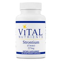 Vital Nutrients - Strontium (Citrate) - Supports Healthy Teeth and Bones - 90 Vegetarian Capsules per Bottle - 227 mg