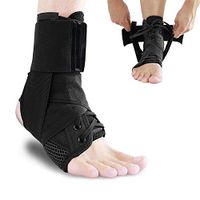 Lace Up Ankle Stabilizer Brace, Women Men Breathable Adjustable Foot Support Wrap for Sport, Ankle Sprain, Plantar Fasciitis, Injury Recovery