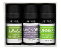 Aromatherapy 100% Pure Essential Oils Set Premium Selection - Eucalyptus Lavender Lemongrass - Relieves Stress and Tension, Invigorate Your Mind and Body, Natural Fragrance