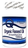 Organic Flaxseed Oil (Emulsified Dry) 1000mg 100 Capsules ^GLS