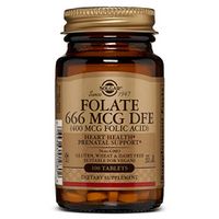 Folate 666 MCG DFE (400 MCG FOLIC ACID) Tablets - 100 Count - 2 Pack