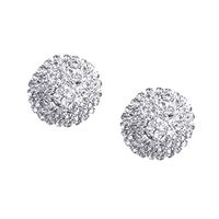 Simple Full Crystal Rhinestone Ear Studs Wedding Evening Party Jewelry Gift Best Accessory Jewerly Women Fashion Stylish Design Bright Designer Girls Pretty