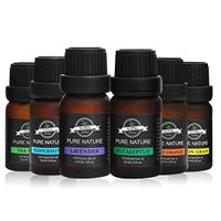 Aromatherapy Essential Oil Set (Tea Tree, Lavender, Eucalyptus, Lemongrass, Orange, Peppermint) - Pure Therapeutic Grade Essential Oils for Massage