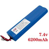 Rechargeable Lithium Ion Battery Pack - VIDAR 7.4V 6200mAh High Capacity Li-ion Battery Pack with JST PH2.54/2P Plug-in(Customizable) for Electronics,Toys,Lighting,Equipment