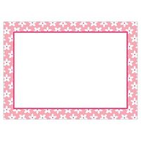 Caspari Calico Floral Bordered Self-Adhesive Gift Tags in Pink, 36 Labels Included