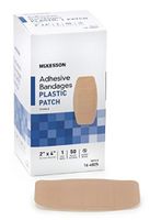 McKesson - Adhesive Strip McKesson 2 X 4 Inch Plastic Square Tan Sterile - 50/Box - McK