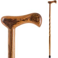 Handcrafted Wood Walking Cane - Made in the USA by Brazos - Twisted Bocote Exotic - 37 Inches