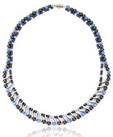 Elegant Womens Hematite Magnetic Therapy Necklace with Healing Stones Pain Relief for Neck Arthritis Migraine Headaches Shoulders and Back (Regular, Blue Cat Eye)