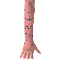 Mommy's First Mate Geometric Mens Sun Protective Sunscreen Cuff Glove Cooler Arm Guard Arm Protection Sleeve