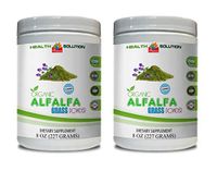 Organic Immune Boosting Supplements - Organic Alfalfa Grass Powder - Organic Alfalfa Extract - 2 Cans 16 OZ (112 Servings)
