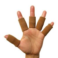 Kylin Express 5PCS Sports Elastic Finger Sleeve Protector Brace Support - Beige A3