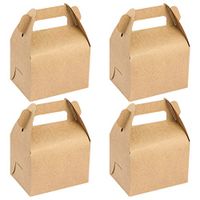 Toyvian Kraft Paper Gable Treat Boxes Brown Kraft Goodie Boxes Party Favor Box for Wedding Birthday Party Festival, Pack of 12