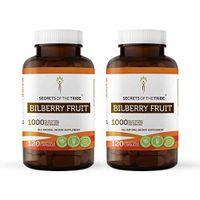 Bilberry Fruit 120 Capsules(2 pcs.), 1000 mg, Organic Bilberry (Vaccinium Myrtillus) Dried Fruit (2x120 Capsules)