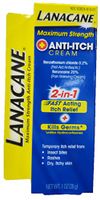 Lanacane Maximum Strength Anti-itch Cream 1 Ounce Instant Itch Relief Last for Hours