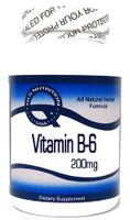 Vitamin B-6 (Pyridoxine Hydrochloride) 200mg 200 Capsules ^GLS