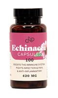 Pure Echinacea Root Capsules & Purpurea Root Dried Powder Extract - 420mg 100 Veggie Pills Healthy Herbal Support