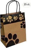 Shopping Gift Bag 25 Count - Paw Print Kraft - Cub
