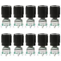 MWYCONGCONG 10 PCS 360 Degree EC11 Rotary Encoder Code Switch Digital Potentiometer 7 Pins 20mm with Caps (7 Pin 20MM)