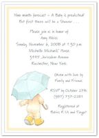 Umbrella and Rain Booty Baby Shower Invitations - Set of 20