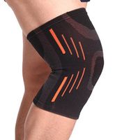 DU&HL Knee Support Compression Knee Sleeve , Jogging, Basketball, Sports, Injury Recovery, Knee Brace for Meniscus Tear, ACL & Tendonitis, Arthritis and Joint Pain Single , Orange , S