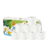 JunLai888 8 Roll White Toilet Paper Toilet Roll Tissue Roll 3Ply Paper Towels Tissue, Hollow Replacement Roll Paper Print Interesting Toilet Paper Table Kitchen Paper (White, 8 Roll)