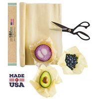 Bees4Seas Beeswax Food Wrap Roll-Large 75"x14". Made In USA. Eco-Friendly, Reusable Food Wrap. Organic, No Synthetic Wax Or Dyes. Sustainable Food Storage Keeps Food Fresh With Zero Waste.