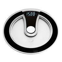 Portable Electronic Scale, Body Weight Scale + Round Intelligent Electric Digital Scale, Multi-functional Electronic Weighting Precision Scale with LCD Display for Women & Men(2#)