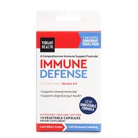 Vibrant Health, Immune Defense Travel Pack, Natural Support for Immune and Digestive Health, Gluten Free, 14 Capsules