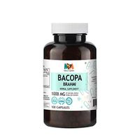 Bacopa 100 Capsules, 1000mg Per Serving, Organic Bacopa Herb (Brahmi, Bacopa Monnieri)