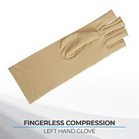Rolyan Compression Glove, Fingerless Compression Glove for Arthritis for Men & Women, Arthritis Compression Gloves for Carpal Tunnel, Compression Glove for Swelling, Left Hand, Small, Open Finger