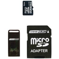 Duracell Du-3In1-08G-R Class 8 8 GB MicroSD Card with Universal Adapter (DU-3IN1-08G-R)