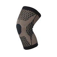 Copper Knee Sleeves Support Compression Knee Brace for Tendonitis Meniscus Tear, Sports Knee Sleeve Support Running Fitness Sports Knee Joint Support (L)
