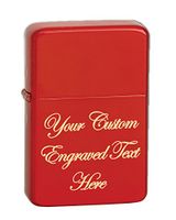 Hat Shark Personalized Custom Laser Engraved Vector KGM Thunderbird Vintage Lighter Groomsmen, Wedding, Anniversary, Birthday, Gift - Multiple Colors (Sparkle Red)