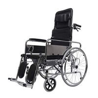 Wheelchair Aluminum Alloy Mobile Toilet, Fold Light with Toilet High Back Elderly/Disabled Trolley Scooter