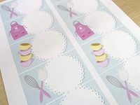 Pack of 12 Colorful Home Baking Stickers, Plastic Write-On Labels for Cakes Biscuits Tins & Boxes
