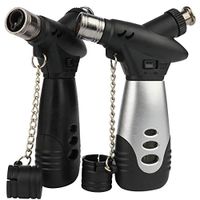 2 Pack Lighter Jet Windproof Flame Torch with Fuel Level Window Fuel Refillable Cigar Lighter