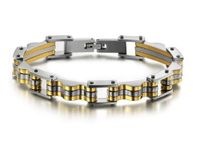 LOVE Beauties Athena Jewelry Titanium Series Men's 10MM Bicycle Chain Design Titanium Magnetic Bracelet in a Nice Gift Box, Anti-Fatigue, Pain Relief