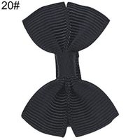 Ugthe Hair Ornaments 1Pc Fashion Solid Color Baby Girls Mini Bow Handmade Hair Clip Hairpin Barrette - Black
