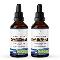 Coriander Alcohol-Free Liquid Extract, Organic Dried Coriander (Coriandrum sativum) Dried Seed Tincture Supplement (2x4 FL OZ)
