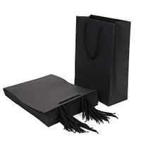 IPENNY 10 Pcs- Gift Bags Kraft Paper Bags, Shopping Bags, Kraft Bags, Retail Bags, Party Bags, Brown Paper Gift Bags with Handles Bulk, 5.9 x 2.4 x 7.9, 11 x 3.9 x 13 inches