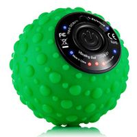 SUVIUS Vibrating Electric Ball Rechargeable Foam Roller - 4 Intensity Levels for Firm Battery-Powered Deep Tissue Recovery, Training, Massage - Therapeutic Back and Muscle Massage Roller (Green)