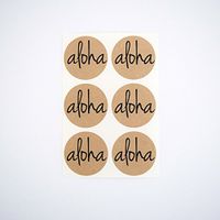 Aloha Stickers by Once Upon Supplies, Round Labels for Sealing Hawaiian Themed Party Favors and Envelopes, 1.5 Inches, 30 Stickers