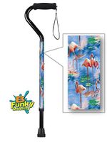 Adjustable Aluminum Walking Cane Pink Flamingo