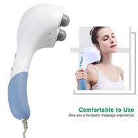 Electric Double Head Massager Body Head Neck Shoulder Back Leg Foot Handheld Intensity Massage Adjustable Super Quiet