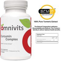 Omnivits Curcumin Complex | 100% Pure Natural Bioavailable BCM-95 Turmeric Extract Formula | Provides Antioxidant & Supports Joint Health | 60 Softgels