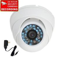 VideoSecu Dome Built-in 1/3" SONY CCD Security Camera 600TVL Outdoor Day Night Vision Vandal Proof IR Infrared 3.6mm Wide Angle Lens for Home CCTV DVR Surveillance System with Power Supply ME4