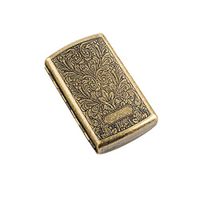 XIONGHAIZI Cigarette Box Mini Portable Simple Retro Cigarette Case Personality Creative Men and Women Stainless Steel Cigarette Case Creative Gift Can Accommodate 12 Cigarettes