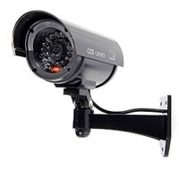 Outdoor Prosshop Waterproof Dummy Fake Surveillance Security CCTV Dome Camera Indoor Outdoor with Record LED Light Night Flashing (Black) Color: Black 1 pack, Mo, Repair & Hardware